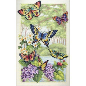 Набор для вышивки крестом Dimensions 35223 Butterfly Forest фото