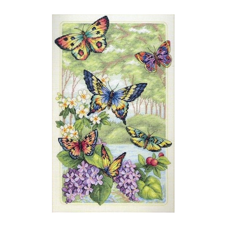 Набір для вишивки хрестиком Dimensions 35223 Butterfly Forest