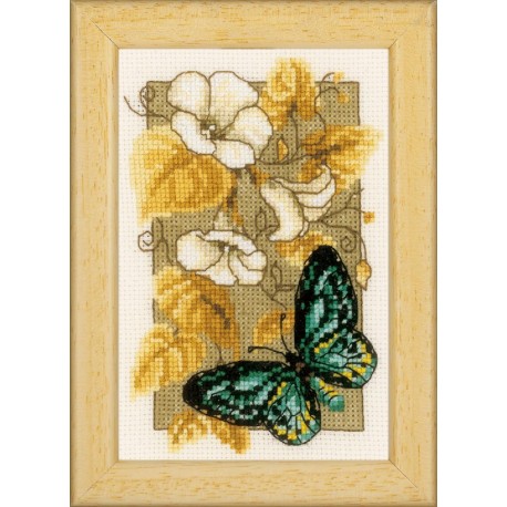 Бабочка в цветах Набор для вышивания крестом Vervaco PN-0144802