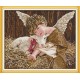 Ангел и ягненок Набор для вышивания крестом с печатной схемой на ткани Joy Sunday R510
