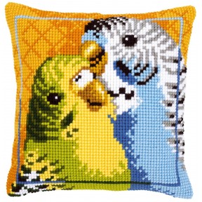 Волнистые попугайчики Набор для вышивания крестом (подушка)