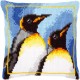 Королевские пингвины Набор для вышивания крестом (подушка)
