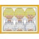 Молитвенные ангелочки Набор для вышивания крестом с печатной схемой на ткани Joy Sunday R569