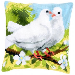 Белые голуби Набор для вышивания крестом (подушка) Vervaco