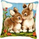 Кролики Набір для вишивання хрестиком (подушка) Vervaco