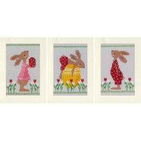 Пасхальні кролики Набір для вишивання хрестиком Vervaco PN-0196171