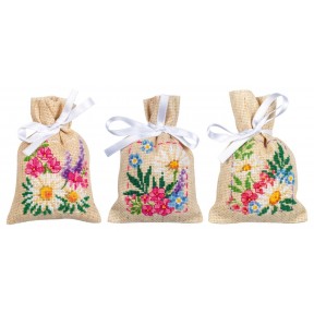 Весняні квіти (мішочки для саші) Набір для вишивання хрестиком Vervaco PN-0196584