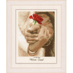 Весільна троянда Набір для вишивання хрестиком Vervaco