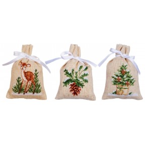 Зимова сумка (мішочки для саше) Набір для вишивання хрестиком Vervaco PN-0198583