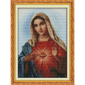 Святе Серце(2) Набір для вишивання хрестиком з друкованою  схемою на тканині Joy Sunday R247-2