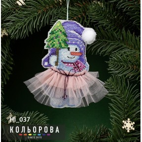 Снеговичок Мия Набор для вышивки новогодней игрушки ТМ