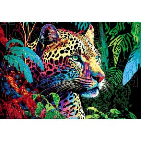Радужный леопард Набор для вышивания бисером ТМ АЛЕКСАНДРА ТОКАРЕВА 48-2090-НР