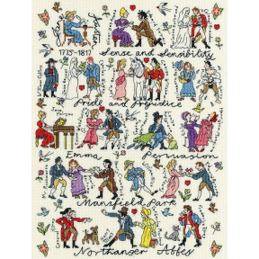 Набір для вишивання хрестиком Bothy Threads XPS4 Historical Jane Austen Джейн Остін