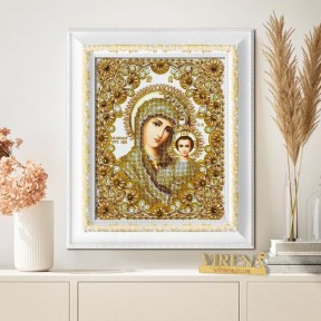 Казанская икона Божией Матери Схема для вышивания бисером