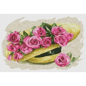 Букет роз в шляпе Набор для вышивки крестиком Dantel 166D