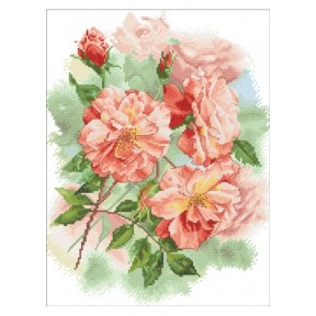 Чайні троянди Канва з нанесеним малюнком для вишивання