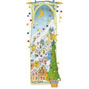 Рождественский пейзаж Канва с нанесенным рисунком для вышивки