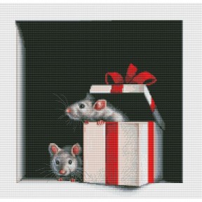 Мышки с подарком Набор для вышивания крестом Світ можливостей 112 SM-NСМД