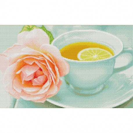 Чай с ароматом роз Набор для вышивания крестом Світ можливостей