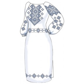 ВПЖ-36. Заготівля для вишивки бісером Жіноче плаття. білий фото