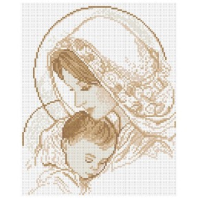 КРМ-65. Схема для вишивки бісером Мадонна і немовля.