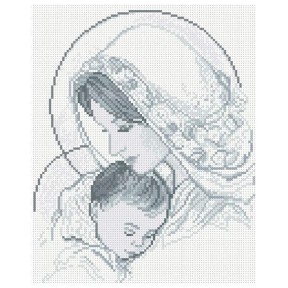 КРМ-66. Схема для вишивки бісером Мадонна і немовля.