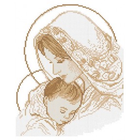 КРМ-67. Схема для вишивки бісером Мадонна і немовля.