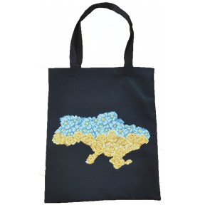 Еко-сумка | шопер для вишивки бісером або нитками Карта України