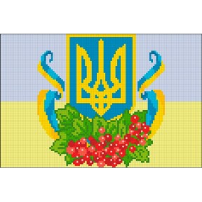 АМВ-113. Герб Украины Тризуб. Алмазная мозаика 20х30см фото