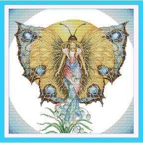 Дух метелика Набір для вишивання хрестиком з друкованою схемою на тканині Joy Sunday R451