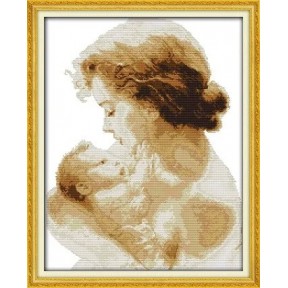 Материнская любовь Набор для вышивания крестом с печатной схемой на ткани Joy Sunday R691