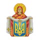 Свята Покрова з гербом Набір для створення мрушки хрестиком на пластиковій канві VOLOSHKA VPC_030