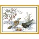 Птахи в снігу Набір для вишивання хрестиком з друкованою схемою на тканині Joy Sunday D216