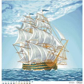 Схема картины Морское приключение для вышивки бисером на ткани ТП025ан6161