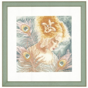 Набор для вышивания Lanarte PN-0148264 Девушка с павлинными перьями