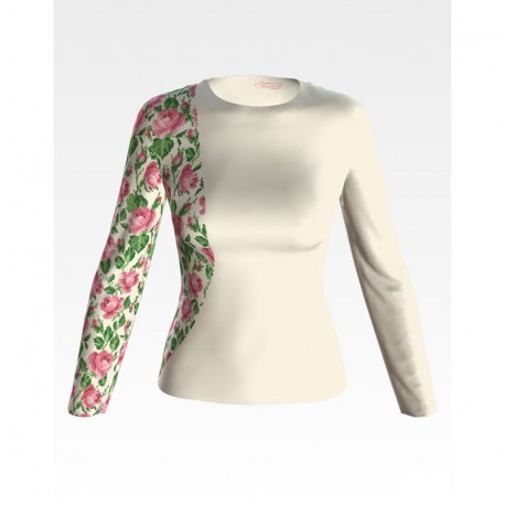 Набір для вишивки жіночої блузки бісером Ніжні троянди