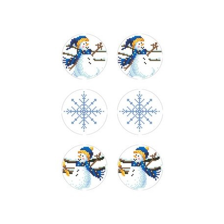 Набор для вышивания нитками Барвиста Вышиванка Серия: Снеговики-Колядники 21х33 ТР607пн2133i