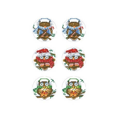 Набір для вишивки нитками Барвиста Вишиванка Серія: Новорічні Сови 21х33 ТР608пн2133i