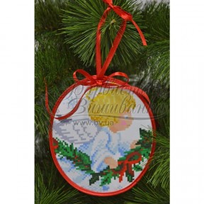 Схема Пошита новорічна іграшка Ніжний ангел (серія: Ангелики) для вишивки бісером і нитками на тканині ТР220аБ1416