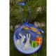 Схема Сшитая новогодняя игрушка Зайчата (серия: Ночь чудес) для вышивки бисером и нитками на ткани ТР206аБ1414