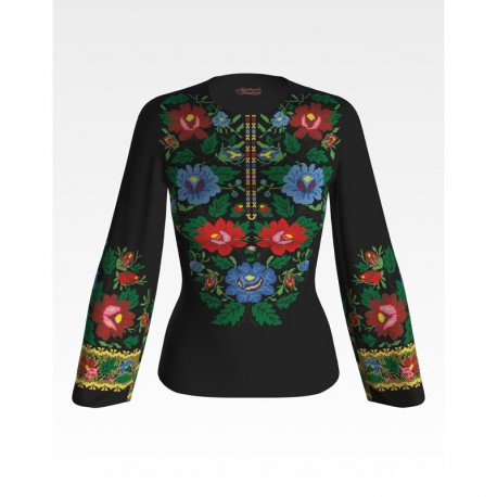 Набір для вишивання жіночої блузки нитками Буковинська БЖ092шЧннннi