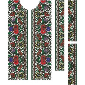 Заготовка мужской вставки для сорочки Борщевская современная для вышивки бисером и нитками ВЧ033дБнннн