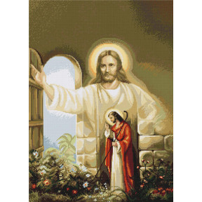 Набір для вишивання хрестиком Luca-S B411 Ісус стукає у двері