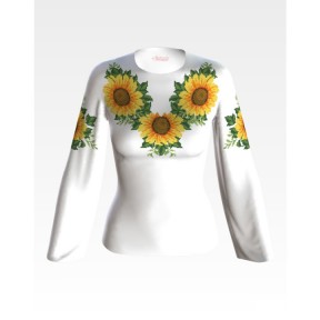 Набір для вишивки жіночої блузки бісером Соняхи БЖ012лБннннk