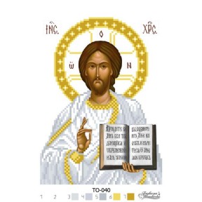 Схема картины Господь Вседержитель для вышивки бисером на ткани
