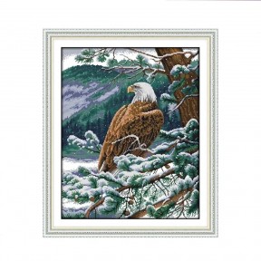 Гордый орел Набор для вышивания крестом с печатной схемой на ткани Joy Sunday DA048