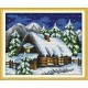 Зимовий казковий будиночок (1) Набір для вишивання хрестиком з