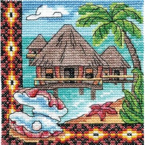 Бунгало Океанії Набір для вишивання хрестиком Леді ЛД1280 фото