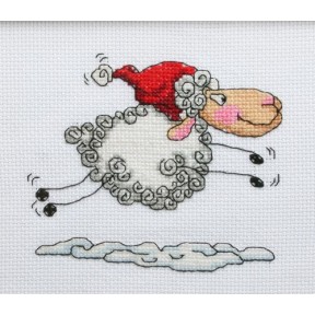 Новогодняя овечка Набор для вышивки крестом Леді ЛД1266
