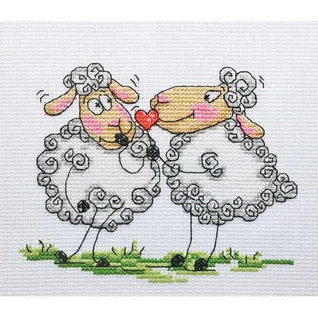Романтичні овечки Набір для вишивання хрестиком Леді ЛД1267 фото